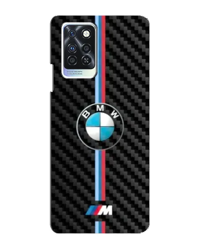 Чехол для Infinix Note 10 Pro с картинкой «Эмблема BMW и карбон»