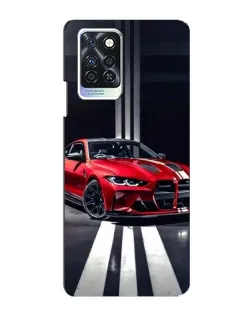 Чехол для Infinix Note 10 Pro с картинкой «Красная BMW на дороге»