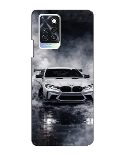 Чехол для Infinix Note 10 Pro с картинкой «BMW сквозь туман»