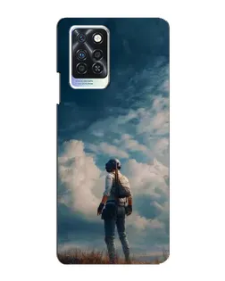 Чохол для Infinix Note 10 Pro з картинкою «Герой PUBG на скелі»