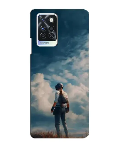 Чохол для Infinix Note 10 Pro з картинкою «Герой PUBG на скелі»