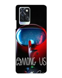 Чохол для Infinix Note 10 Pro з картинкою «Червоний імпостер — макро»