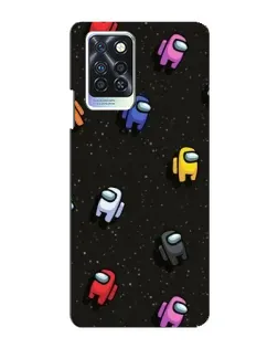 Чохол для Infinix Note 10 Pro з картинкою «Космічний патерн Among Us»