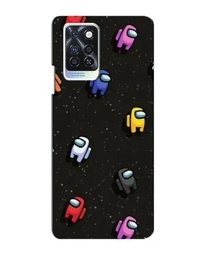 Чохол для Infinix Note 10 Pro з картинкою «Космічний патерн Among Us»