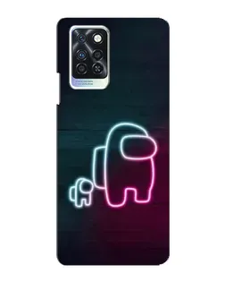 Чохол для Infinix Note 10 Pro з картинкою «Among Us неон-арт»