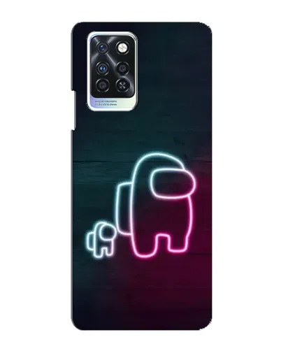 Чохол для Infinix Note 10 Pro з картинкою «Among Us неон-арт»