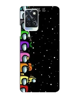 Чохол для Infinix Note 10 Pro з картинкою «Команда Among Us»