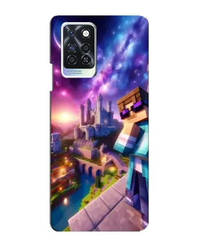 Чехол для Infinix Note 10 Pro с картинкой «Стив и космос»