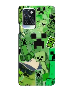 Чохол для Infinix Note 10 Pro з картинкою «Кріпери Minecraft»