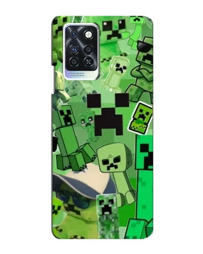 Чехол для Infinix Note 10 Pro с картинкой «Криперы Minecraft»