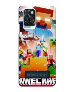 Чохол для Infinix Note 10 Pro з картинкою «Minecraft герої гри»