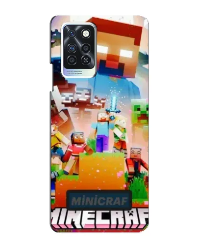 Чехол для Infinix Note 10 Pro с картинкой «Minecraft герои игры»