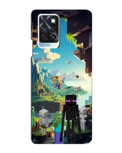 Чехол для Infinix Note 10 Pro с картинкой «Эндермен в лесу»