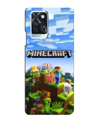 Чехол для Infinix Note 10 Pro с картинкой «Minecraft классический мир»
