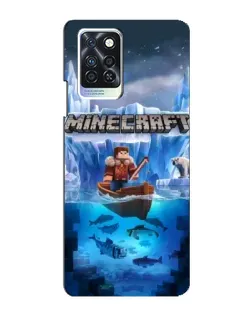 Чехол для Infinix Note 10 Pro с картинкой «Minecraft ледяной мир»