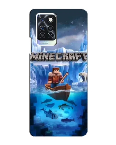 Чехол для Infinix Note 10 Pro с картинкой «Minecraft ледяной мир»