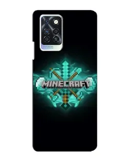 Чехол для Infinix Note 10 Pro с картинкой «Minecraft Diamond лого»