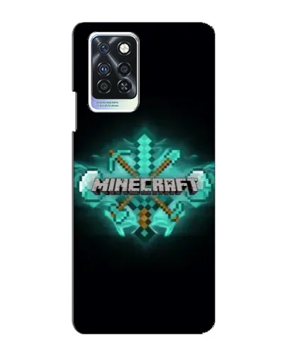 Чехол для Infinix Note 10 Pro с картинкой «Minecraft Diamond лого»