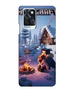 Чехол для Infinix Note 10 Pro с картинкой «Зимний Minecraft»