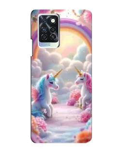 Чохол для Infinix Note 10 Pro з картинкою «Веселка і єдинороги» Чохол для Infinix Note 10 Pro з картинкою «Веселка і єдинороги»
