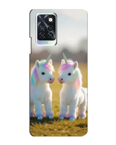Чохол для Infinix Note 10 Pro з картинкою «Пара єдинорогів»