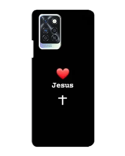 Чехол для Infinix Note 10 Pro с картинкой «Сердце - Jesus»