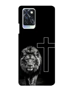 Чохол для Infinix Note 10 Pro з картинкою «Лев та Хрест»
