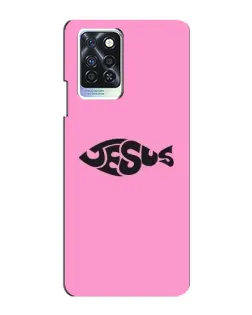 Чехол для Infinix Note 10 Pro с картинкой «Розовый символ  Jesus»