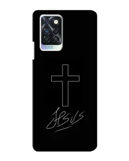 Чехол для Infinix Note 10 Pro с картинкой «Графический крест Jesus»