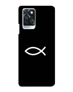 Чехол для Infinix Note 10 Pro с картинкой «Символ рыбы Jesus»