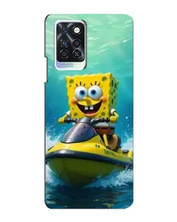 Чохол для Infinix Note 10 Pro з картинкою «Спанч Боб на гідроциклі»