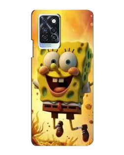 Чохол для Infinix Note 10 Pro з картинкою «Губка Боб стрибає»