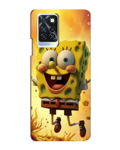 Чохол для Infinix Note 10 Pro з картинкою «Губка Боб стрибає»