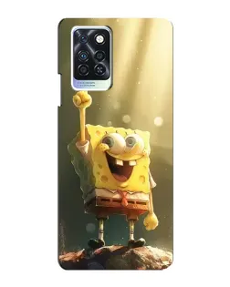 Чохол для Infinix Note 10 Pro з картинкою «Сяючий Спанч Боб»