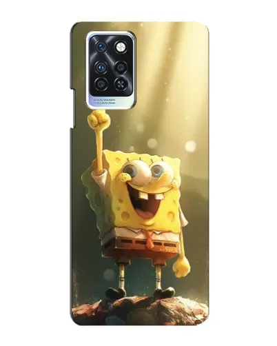 Чохол для Infinix Note 10 Pro з картинкою «Сяючий Спанч Боб»