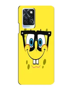 Чехол для Infinix Note 10 Pro с картинкой «Минималистичный Спанч Боб»