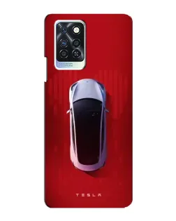 Чехол для Infinix Note 10 Pro с картинкой «Tesla Top View»