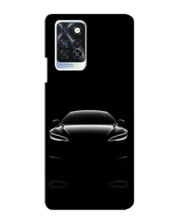 Чехол для Infinix Note 10 Pro с картинкой «Силуэт Tesla Night»