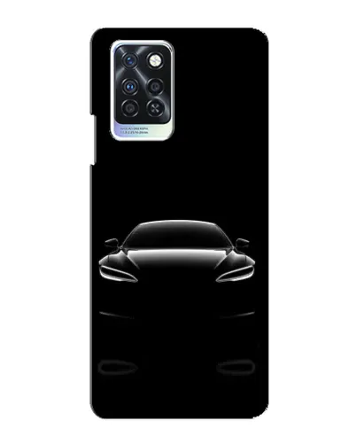 Чехол для Infinix Note 10 Pro с картинкой «Силуэт Tesla Night»