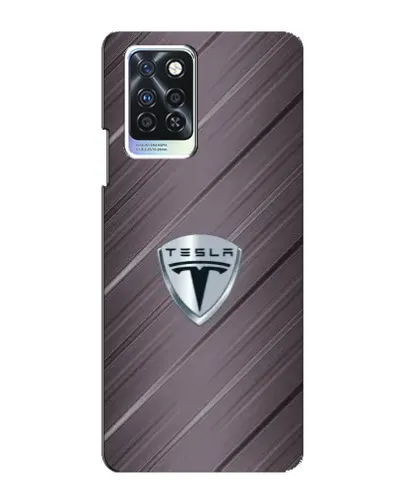 Чехол для Infinix Note 10 Pro с картинкой «Металлическая текстура Tesla»