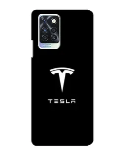 Чехол для Infinix Note 10 Pro с картинкой «Tesla White Logo»