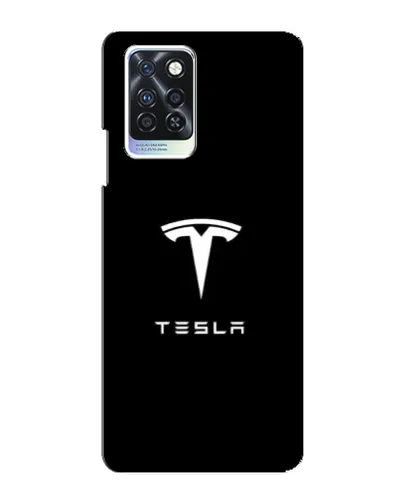 Чехол для Infinix Note 10 Pro с картинкой «Tesla White Logo»