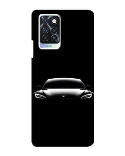 Чехол для Infinix Note 10 Pro с картинкой «Фары Tesla Night»