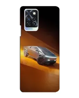 Чехол для Infinix Note 10 Pro с картинкой «Cybertruck в пустыне»