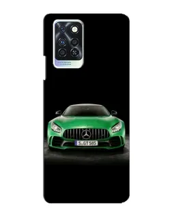 Чехол для Infinix Note 10 Pro с картинкой «Mercedes — неоновый лого»
