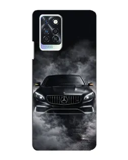 Чехол для Infinix Note 10 Pro с картинкой «Mercedes в дыму»