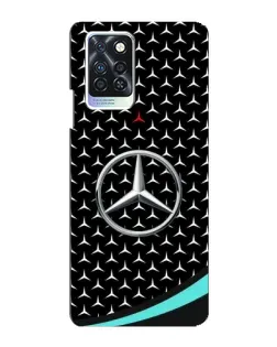 Чехол для Infinix Note 10 Pro с картинкой «Mercedes — бирюзовый акцент»