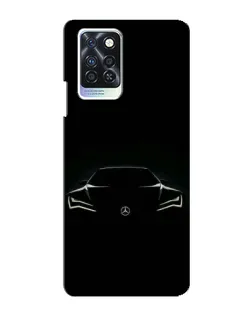 Чехол для Infinix Note 10 Pro с картинкой «Mercedes — силуэт авто»