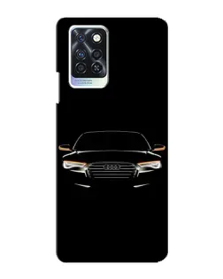 Чехол для Infinix Note 10 Pro с картинкой «Audi — ночной контур»