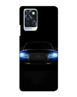 Чехол для Infinix Note 10 Pro с картинкой «Audi в неоне»